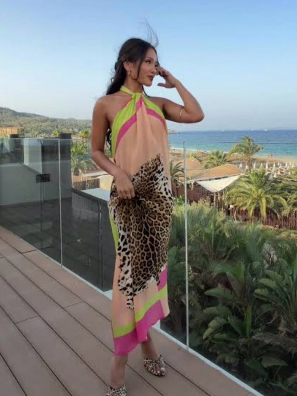 Roberto Cavalli Pop Print Silk Dress